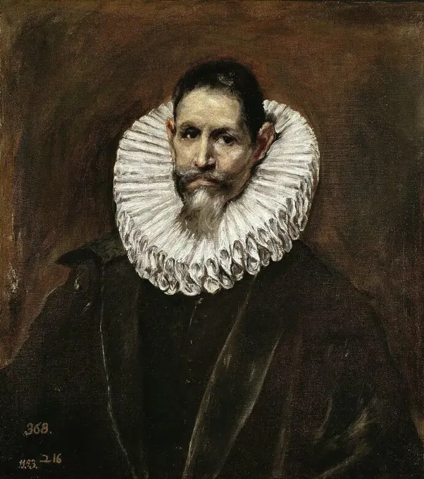 El Greco / 'The Licenciate Jerónimo de Cevallos', 1613, Spanish School, Oil on canvas, 64 cm x 54 cm x 2 cm, P00812. Museum: MUSEO DEL PRADO, MADRID, SPAIN.