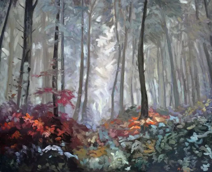 "El bosque" (The forest). 2011. Oil on canvas. Author: MARIAN GUINOT.