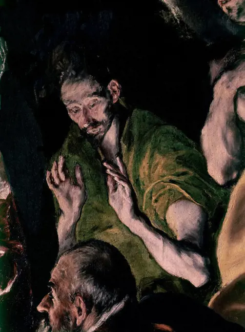 'Adoration of the Shepherds' (detail), 1612-1614, Oil on canvas, P02988. Author: EL GRECO. Location: MUSEO DEL PRADO-PINTURA. MADRID. SPAIN.