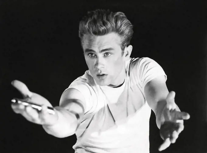 JAMES DEAN in REBEL WITHOUT A CAUSE (1955), directed by NICHOLAS RAY.