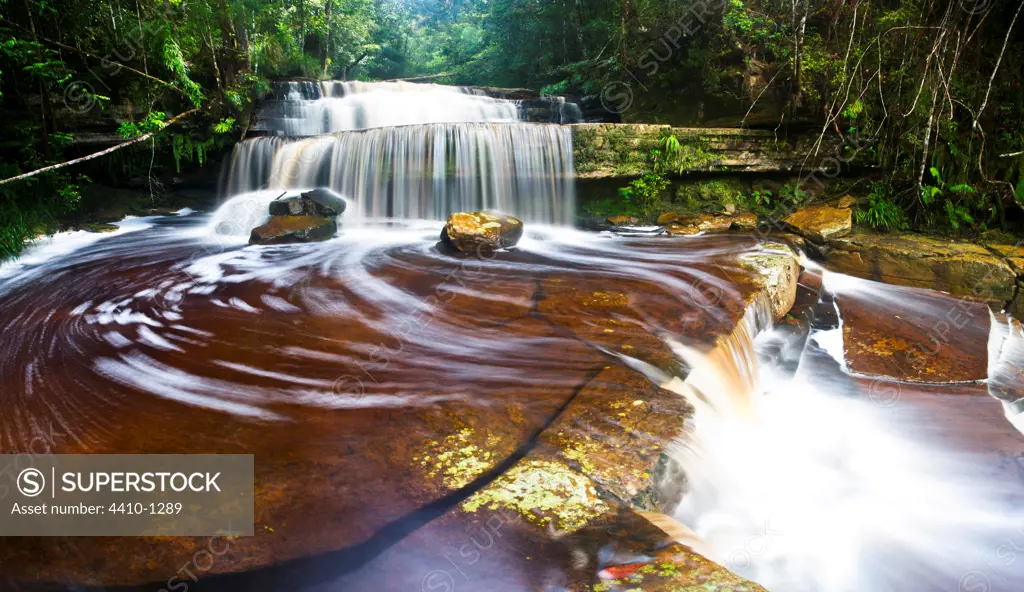 Giluk Falls in Maliau Basin Conservation Area, Sabah State, Island of Borneo, Malaysia