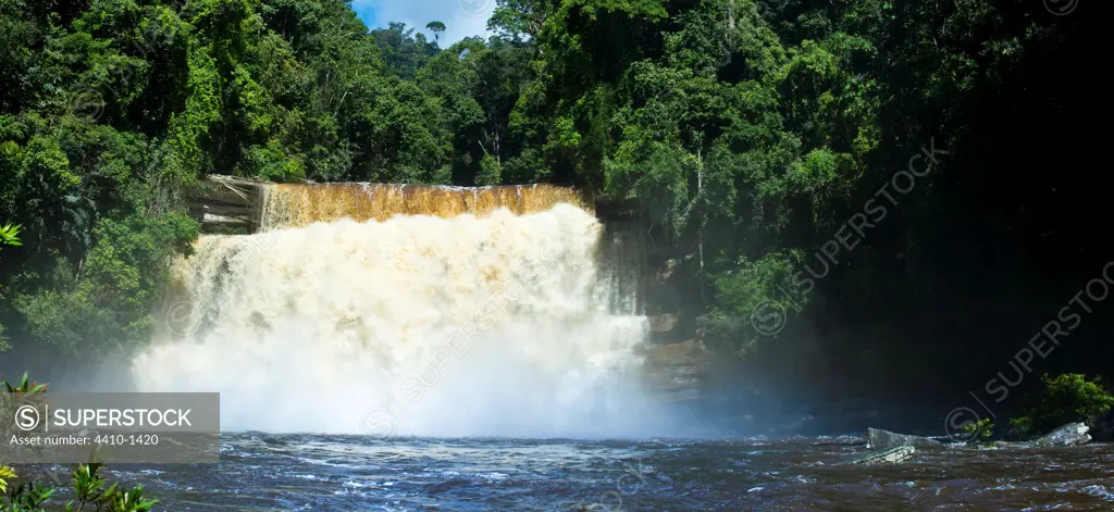 Maliau Falls on the Maliau River, Maliau Basin Conservation Area, Sabah State, Island of Borneo, Malaysia