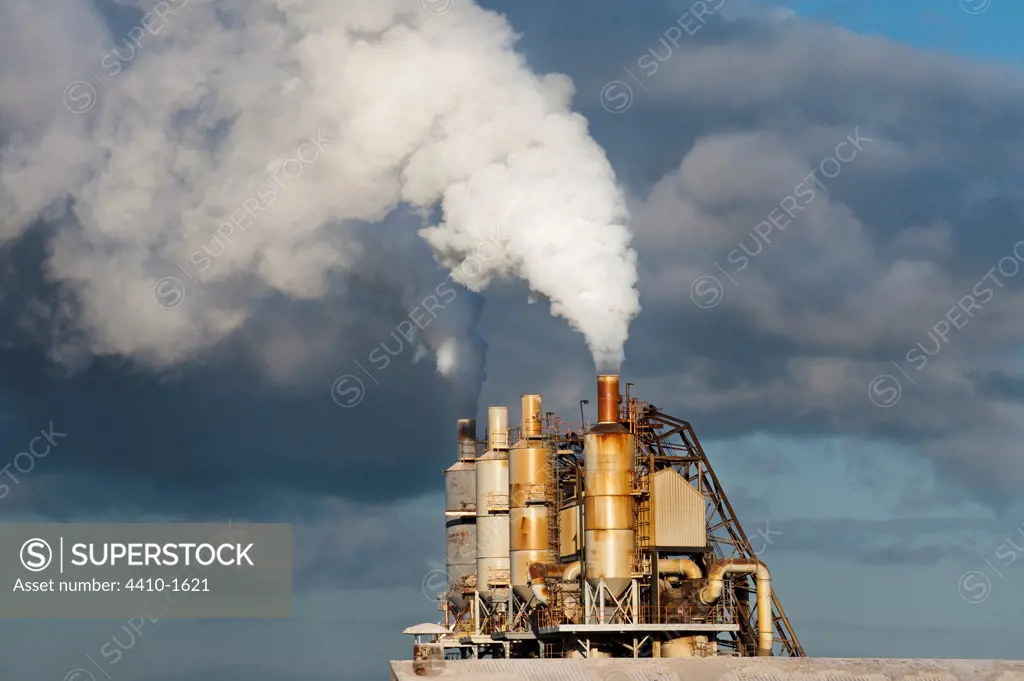 Steam release from CEMEX Cement Works and Limestone Crushing Plant, Shap Fell, Cumbria, England
