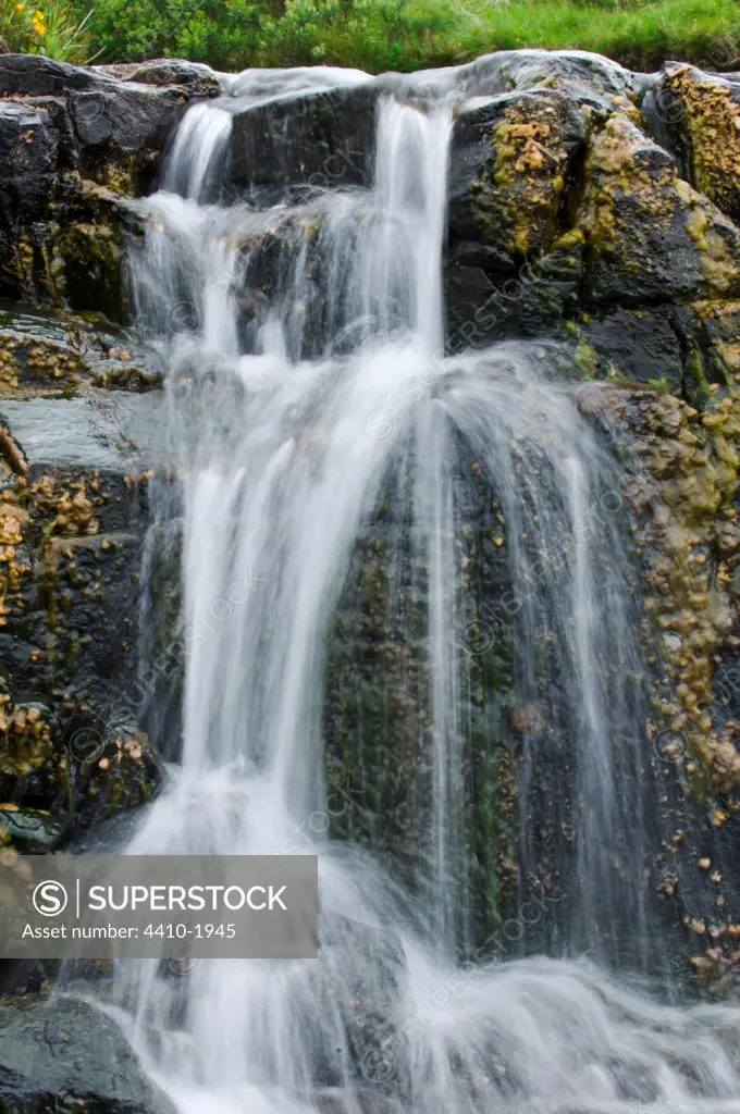 Waterfall near Scarsdale Wood, Isle of Mull, Inner Hebrides, Scotland