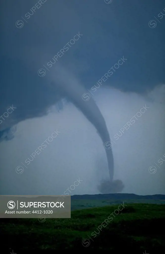 Tornado over a field, Texas, USA