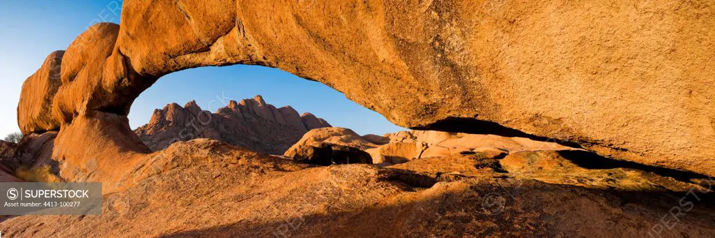 Rock arch in Spitzkoppe mountain Namibia