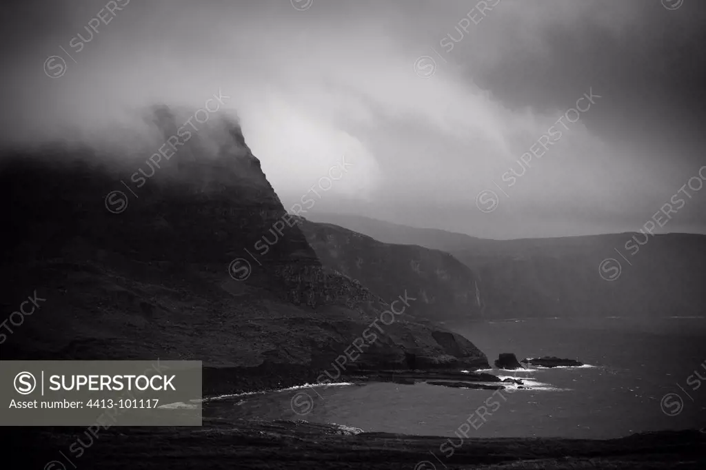 Moonen Bay from Neist Point on the Isle of Skye in Scotland
