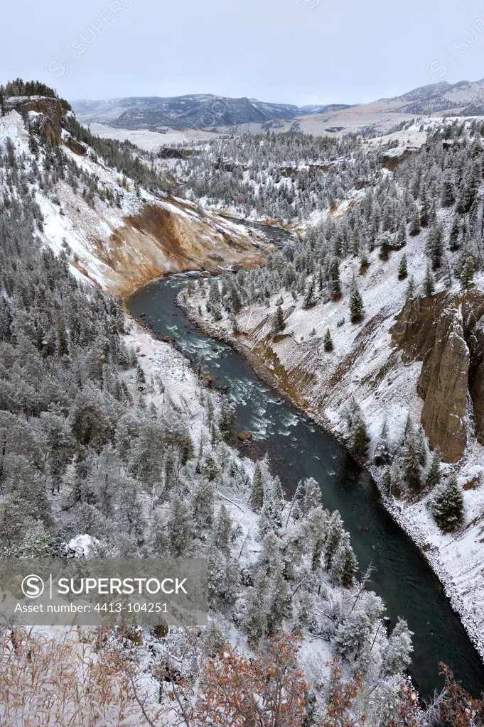 Yellowstone River near Fall Detower Yellowstone NP USA