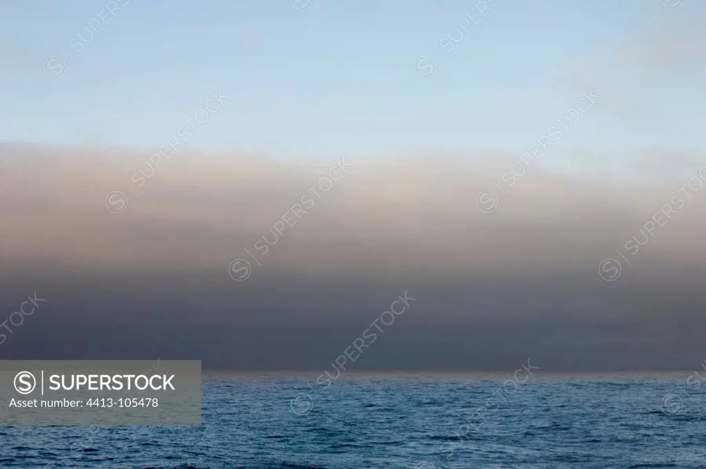 Fog over the Bransfield Strait AntarcticaPeninsula