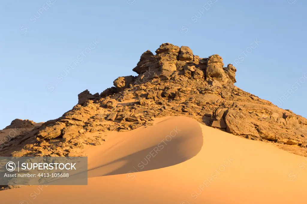 Sand dune Massif Akakus Sahara Desert Fezzan Libya