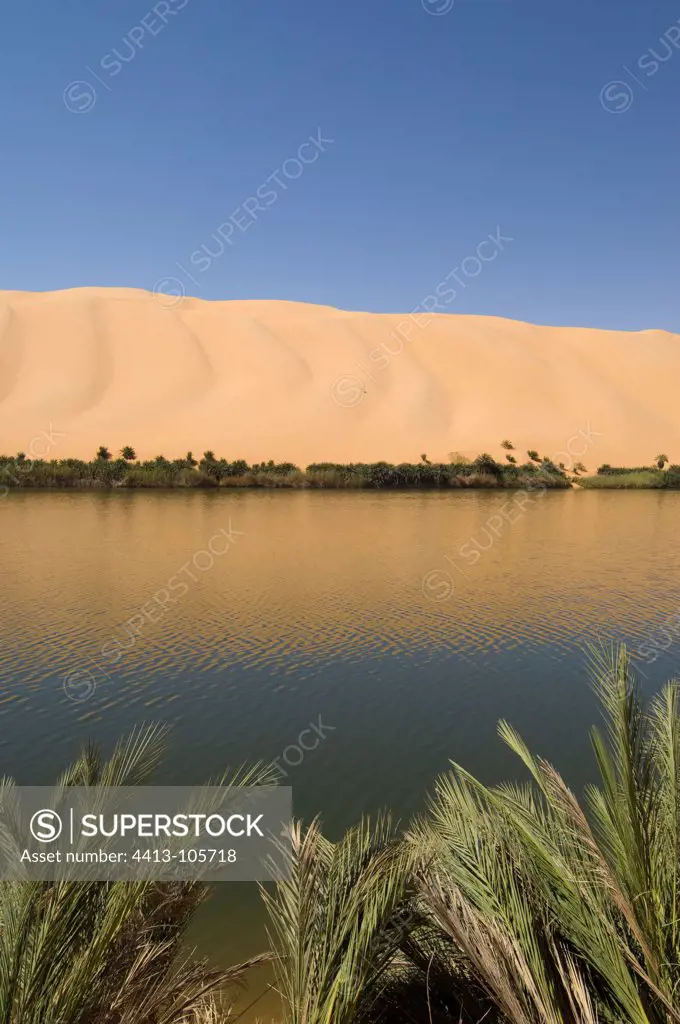 Lake Gabr Aoun Erg Awbari Sahara Desert Fezzan Libya
