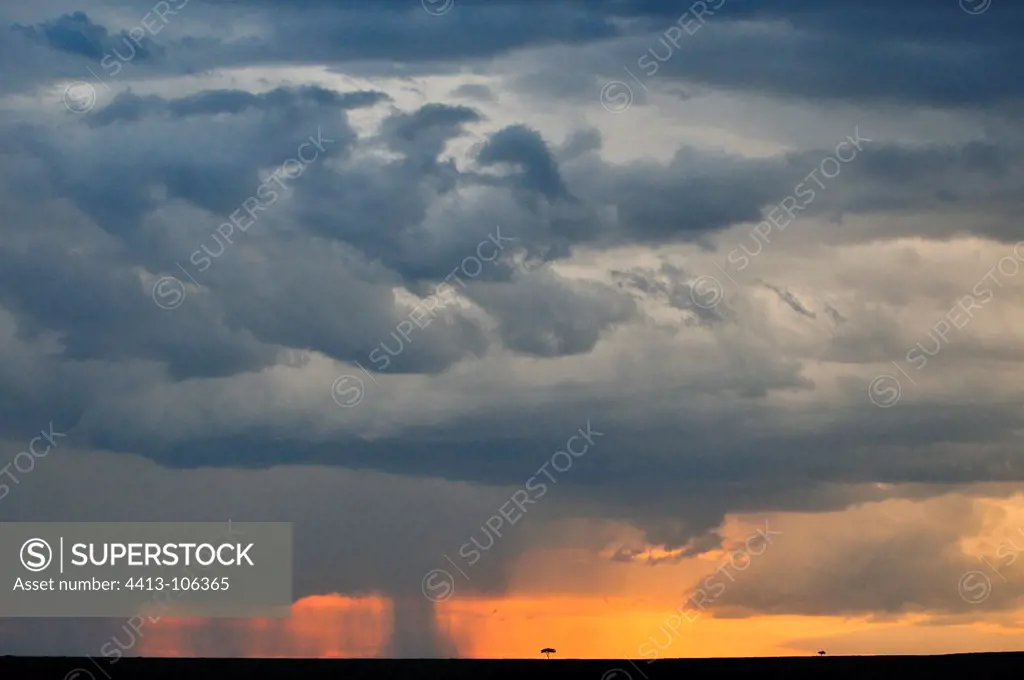 Storm over the Masai Mara in Kenya
