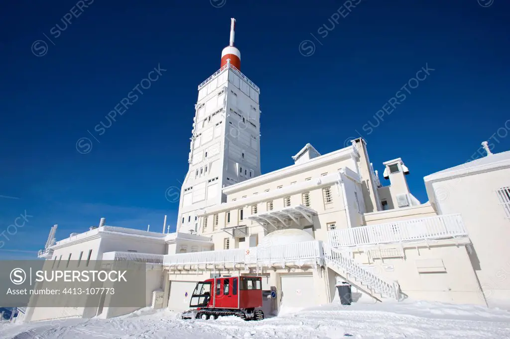 The Observatory summit of Mont Ventoux in winter France