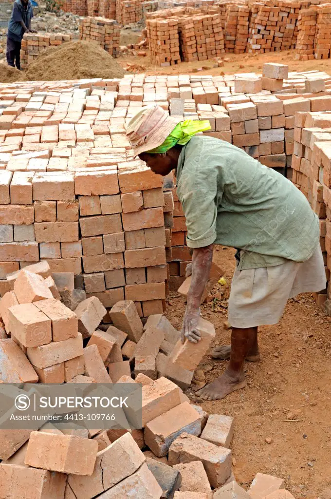 Manufacturing brick suburban Antananarivo Madagascar