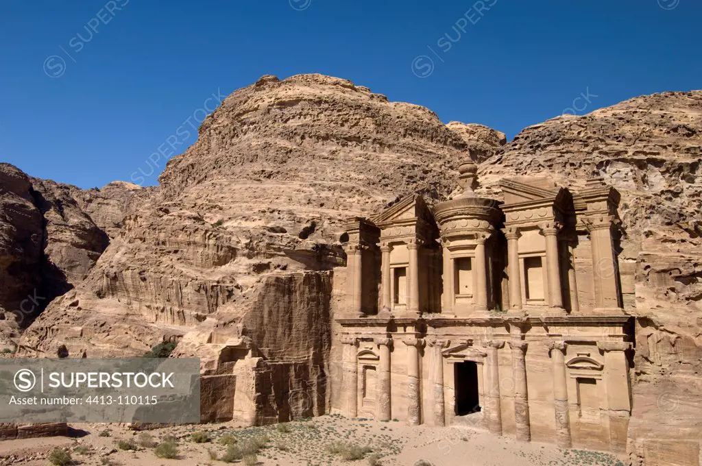 Al Deir on the archaeological site of Petra Jordan