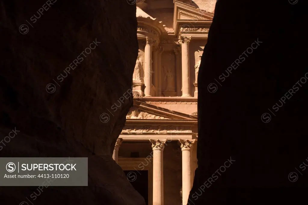 Al Khazneh on the archaeological site of Petra Jordan