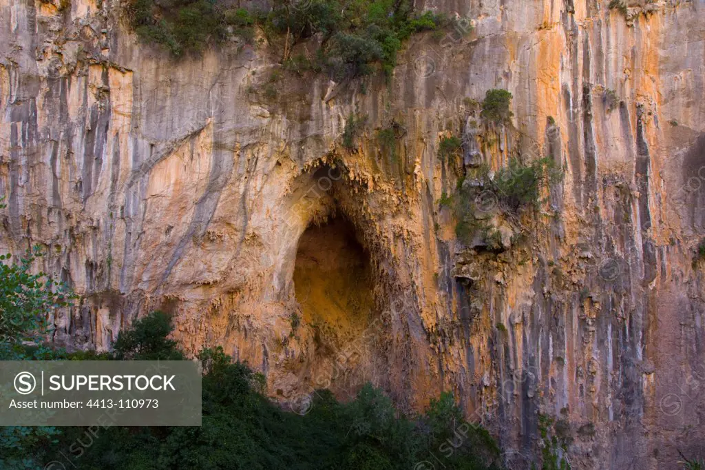 Garganta Verde cliffs in the Sierra de Grazalema Spain