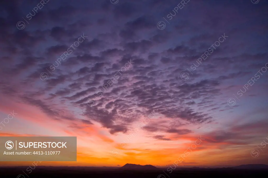 Sunrise in the region of Campiña SevilleSpain