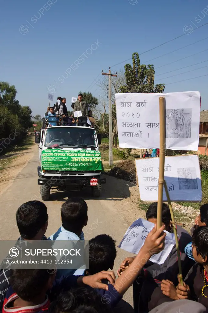 Rally for the year of the tiger in the Bardia NP Nepal