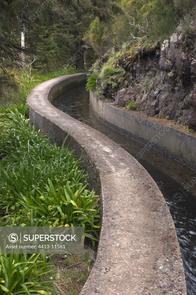 Levada traditional Canal irrigation Madeira