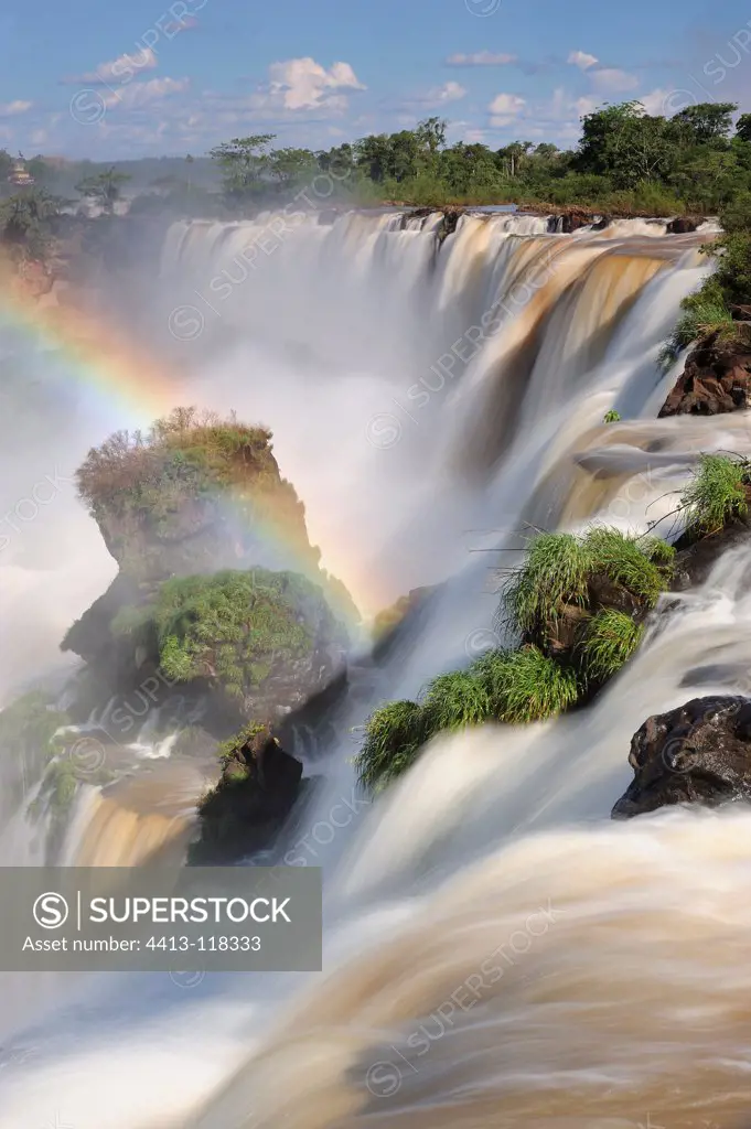 Salto Ambiguous and rainbow Iguazu Falls Argentina