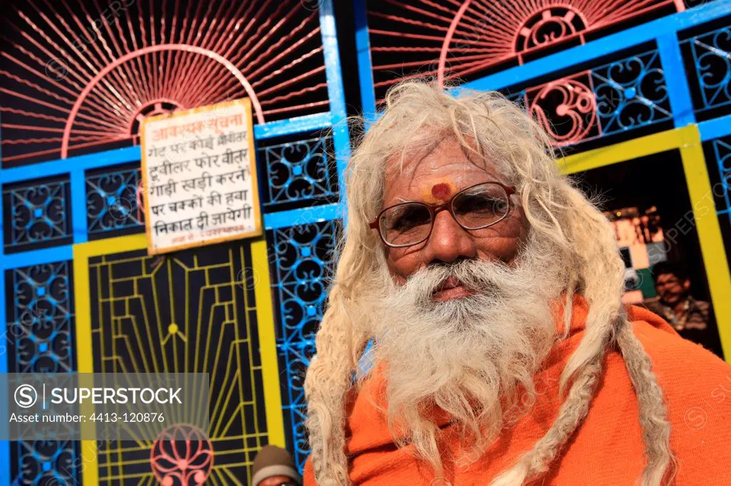Portrait of old man HaridwarIndia