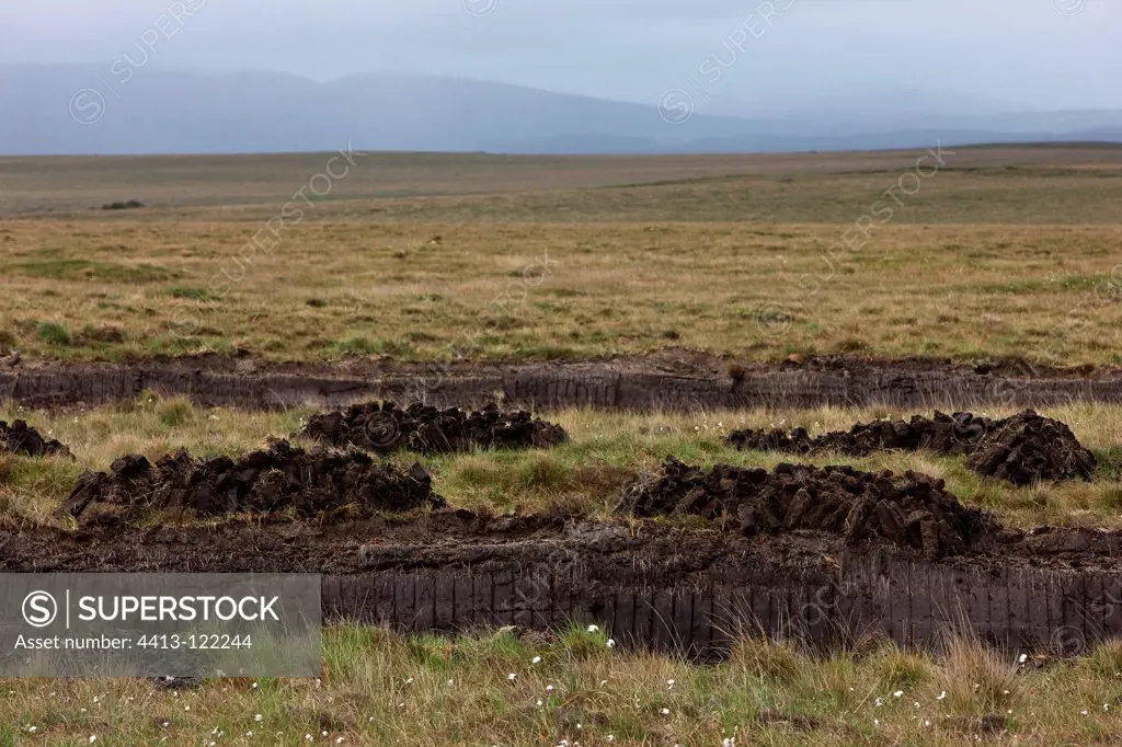 Peat for combustible in Ireland