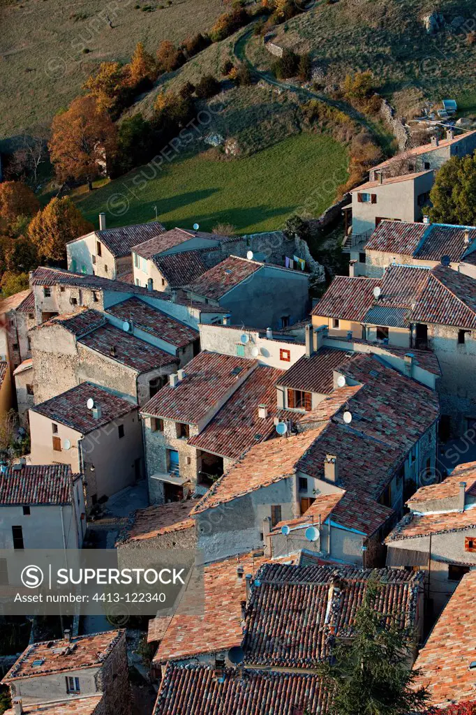 The village of Rougon in the NRP of Verdon France