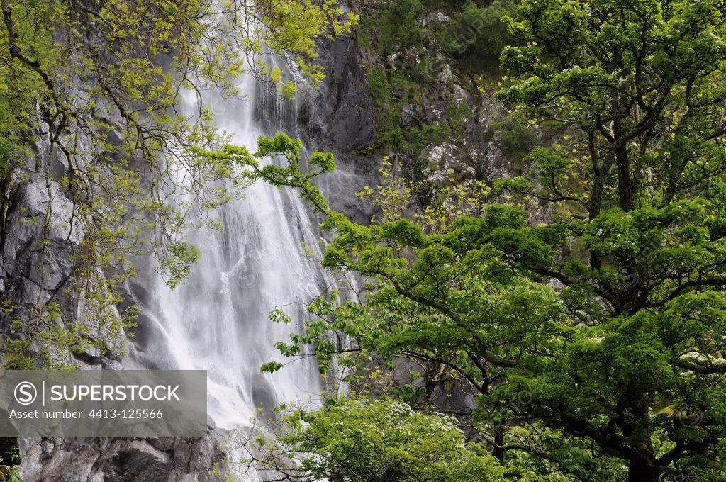 Waterfalls Snowdonia National Park Wales UK