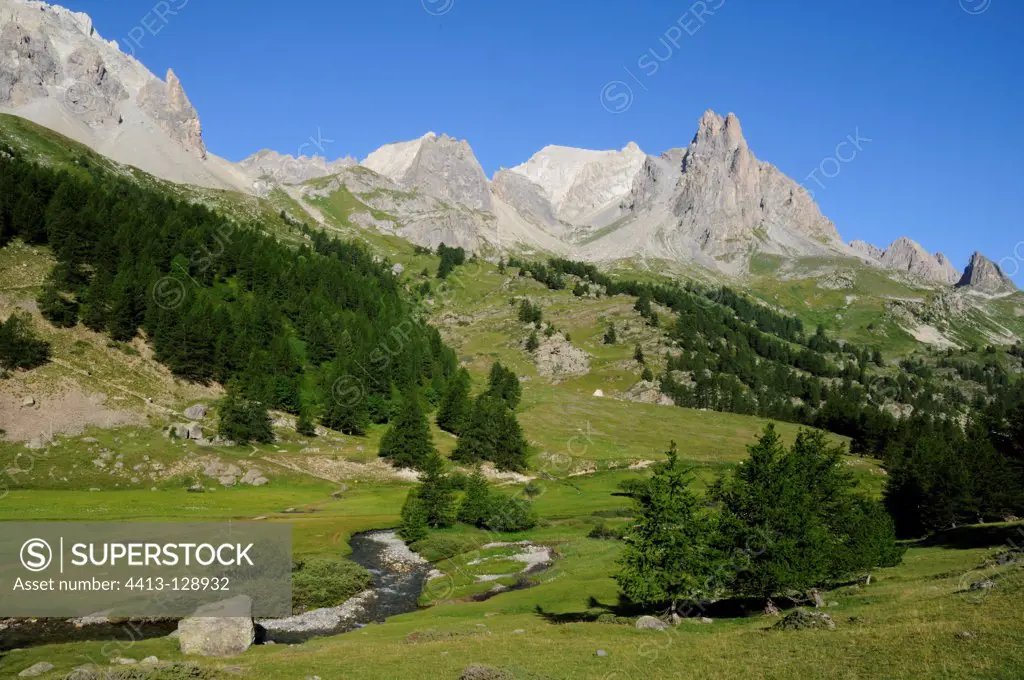 Valley of Clarée Massif des Ecrins Alps France