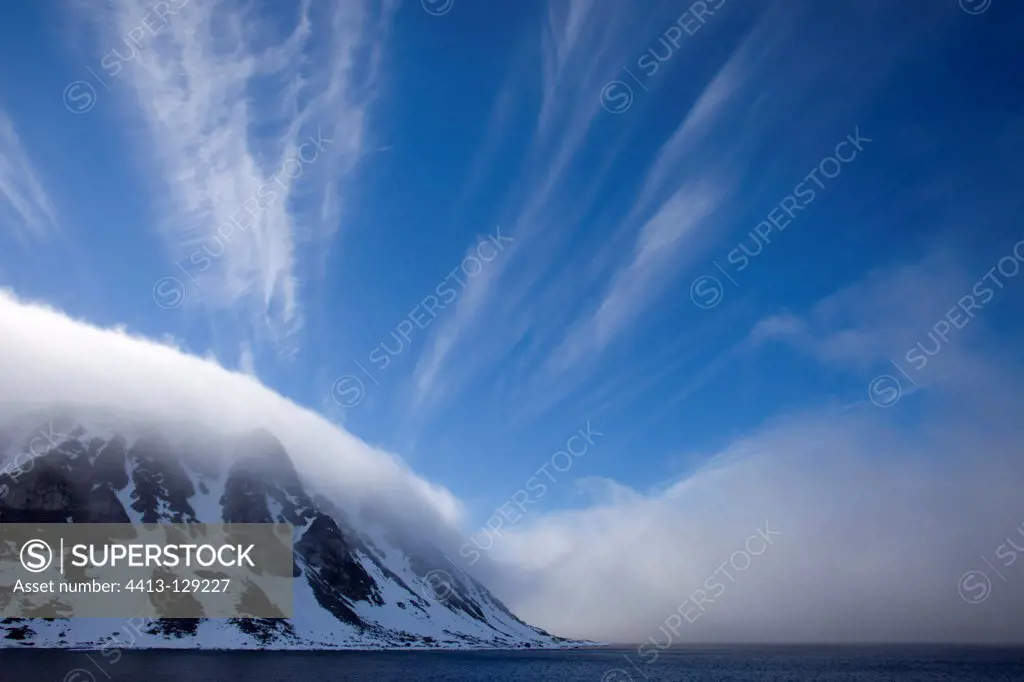 Landscape of the island of Spitsbergen Norway