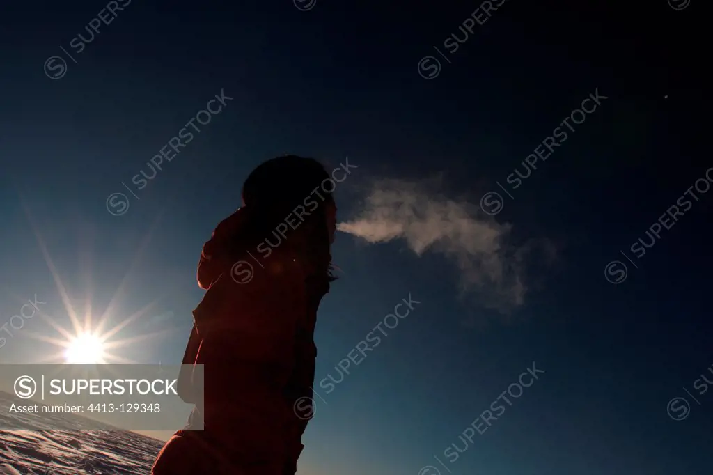 Researcher from outside the Concordia Station Antarctica