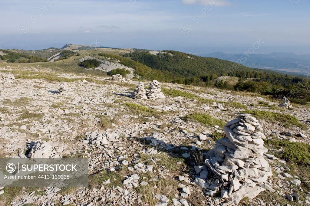 Landscape Lure mountain inhabited of Orsini's Viper France