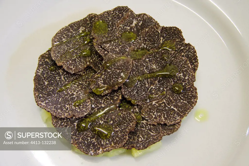 Potatoes with black truffles France