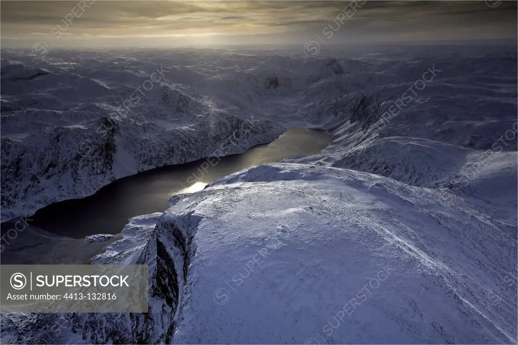 Meta Incognita Peninsula in the snow on Baffin Island Canada