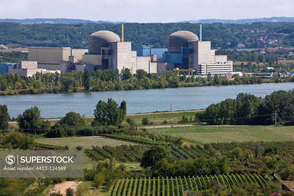 Nuclear power plant on the St. Alban Rhone France