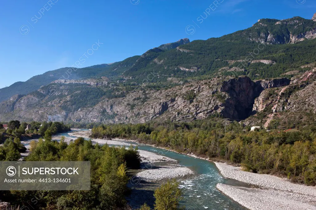 Durance river Alps France