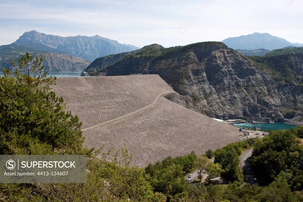Embankment Dam Serre-Ponçon Alpes France