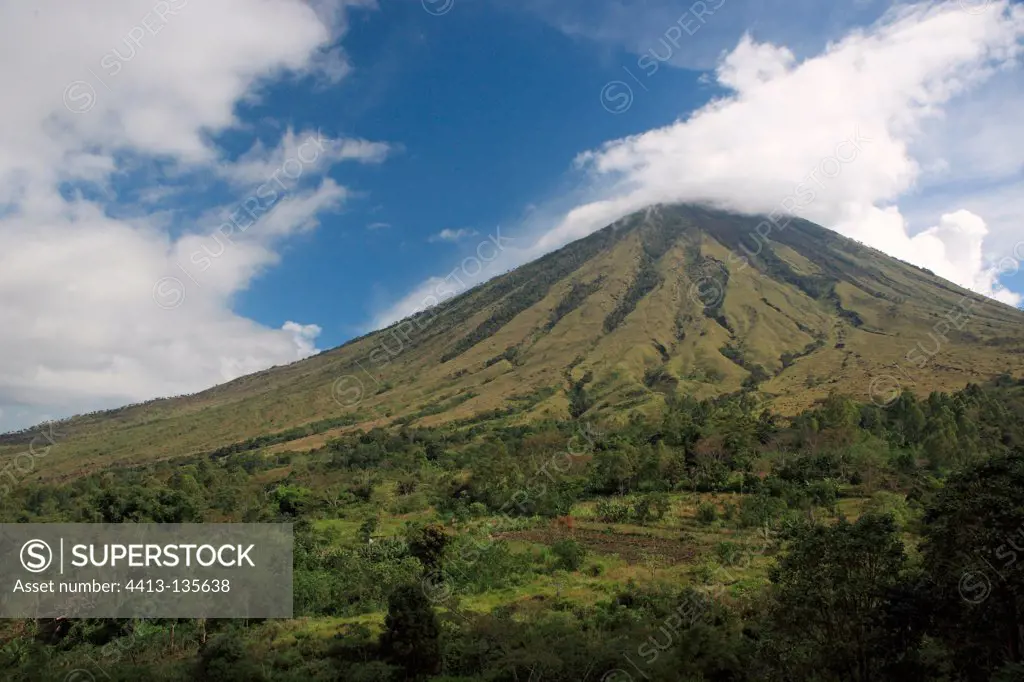 Inerie volcano Bajawa Indonesia