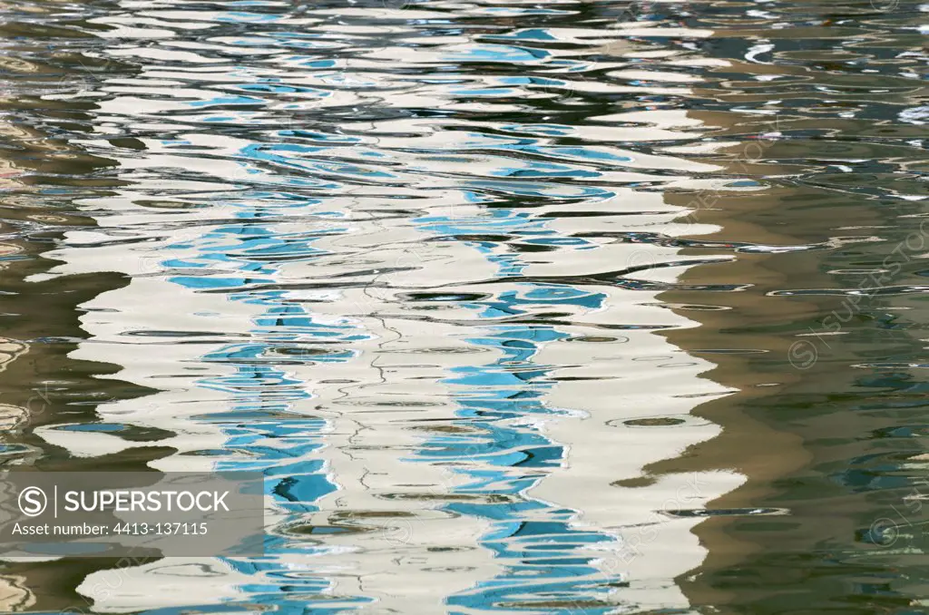 Reflections on water in the port of Cassis France