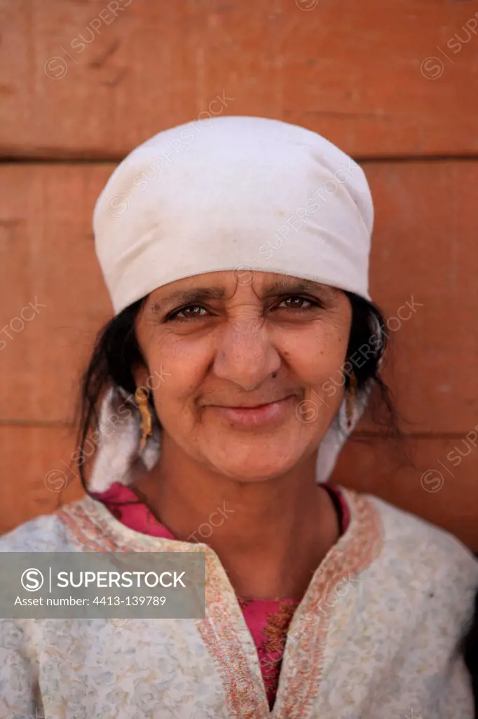 Portrait of woman Leh Ladakh Himalayas India