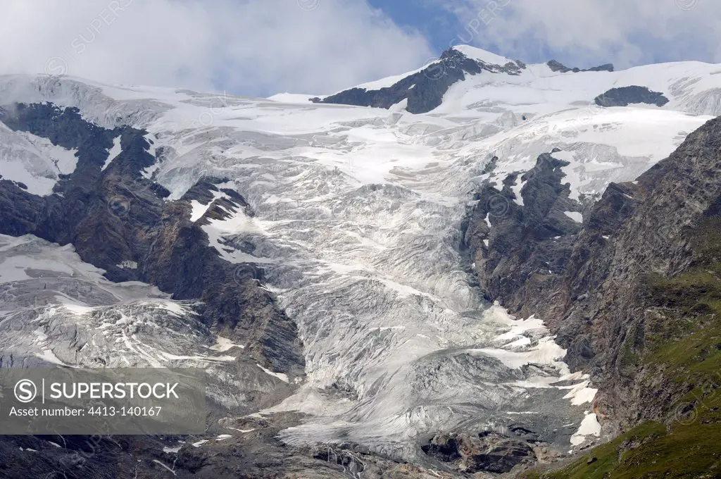 Glacier on Mont Pourri France Alps Vanoise