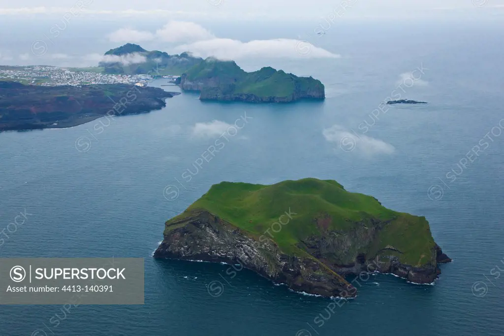 The Westman Islands south of Iceland