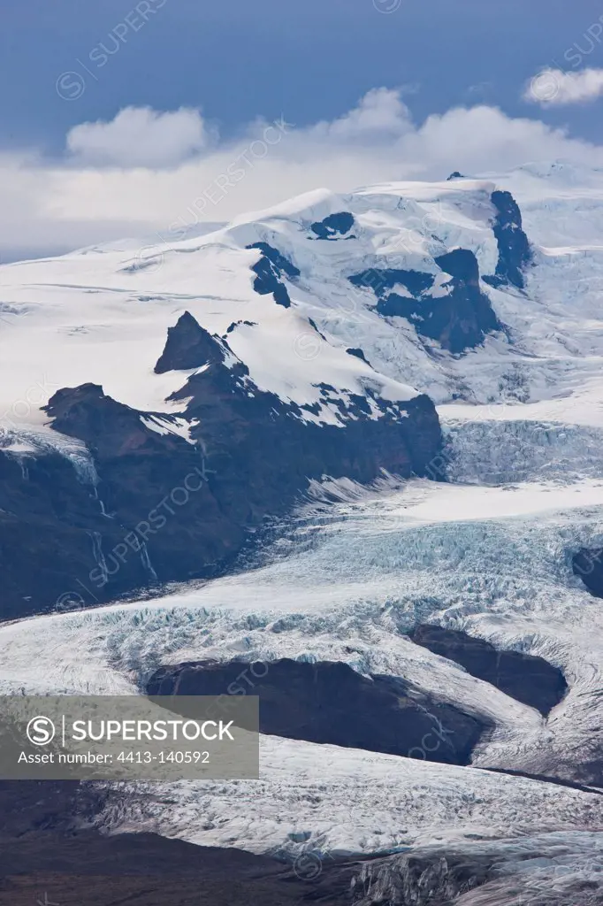 Tongue of the glacier Vatnajökull Ice Cap Iceland