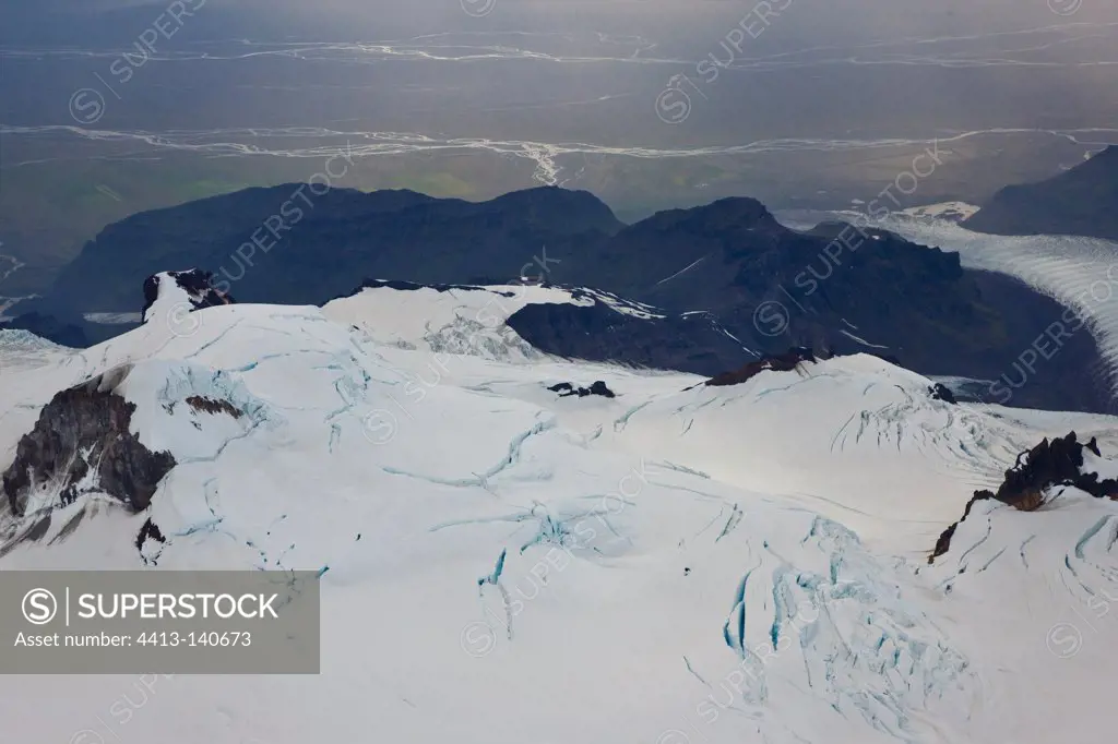The Vatnajökull glacier in southeast Iceland