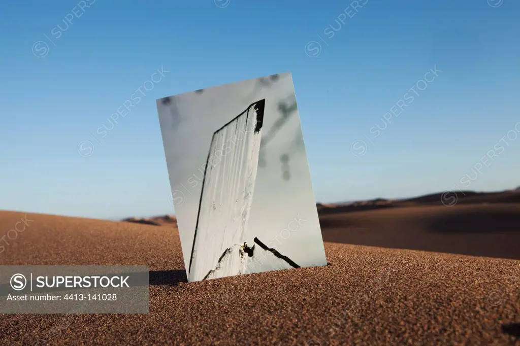 Photograph posed in the desert sand Morocco