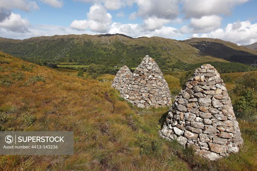 Stone pyramids in the region of Argyll Scotland