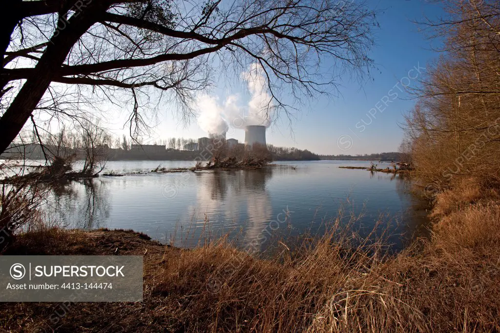 Nuclear Power Plant Saint-Laurent-des-Eaux by the Loire