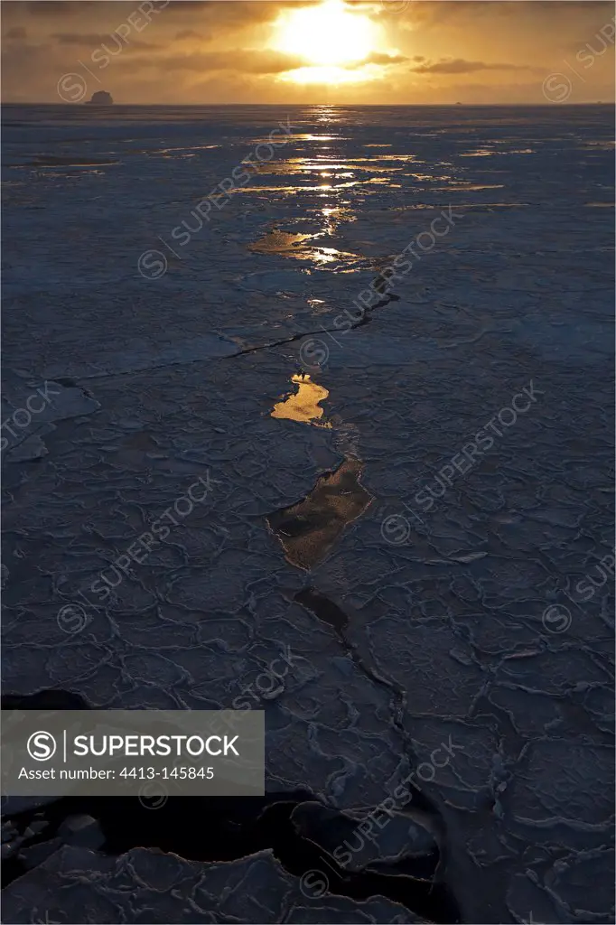 Ice in Baffin Bay Northwest Passage Canada