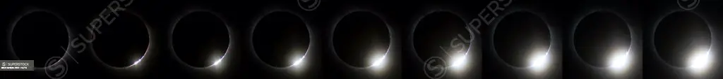 Third contact and Baily's beads during a solar eclipse